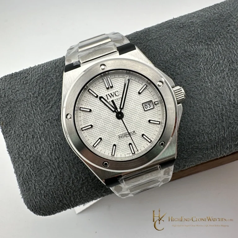 IWC IW328902 Ingenieur Automatic 40 Silver plated Dial super clone watch dial detail
