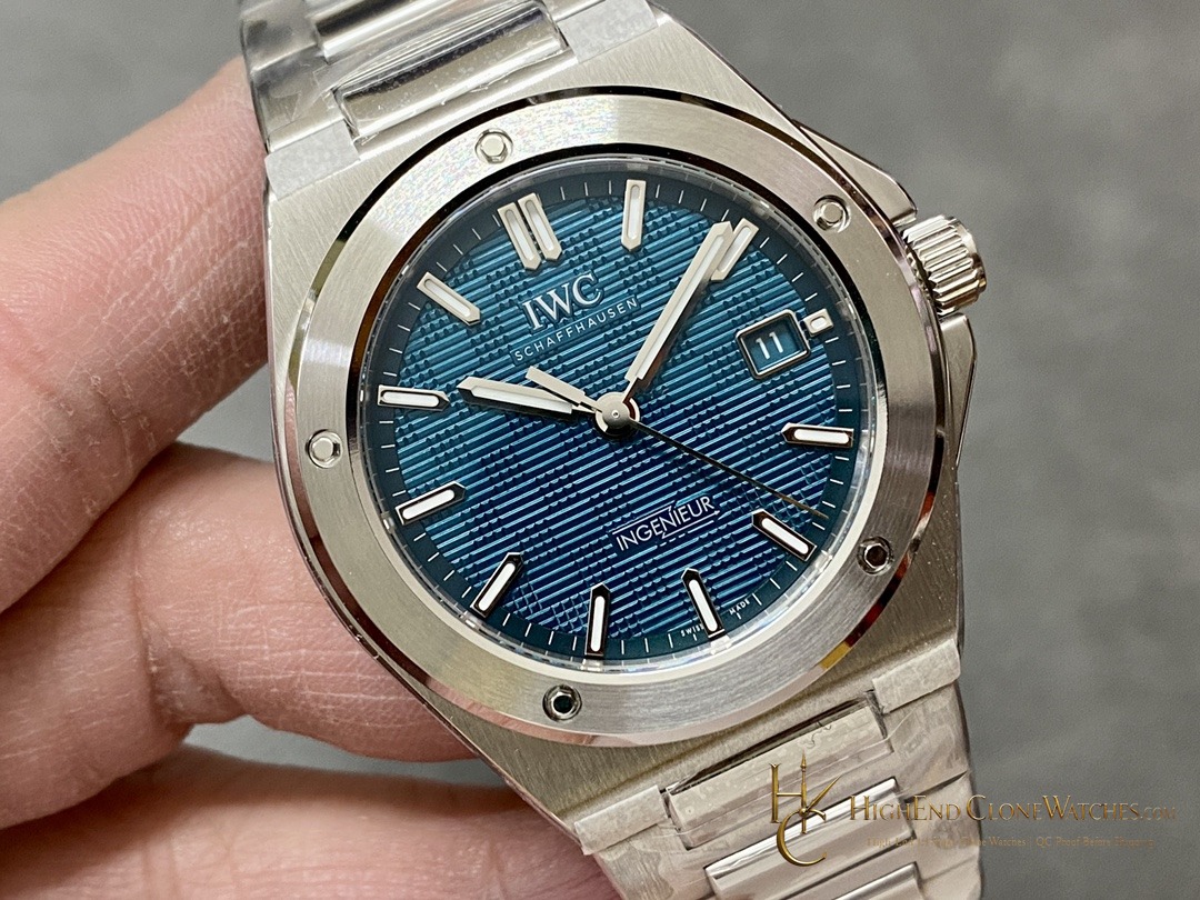 IWC IW328903 Ingenieur Automatic 40 Aqua Dial super clone watch dial detail