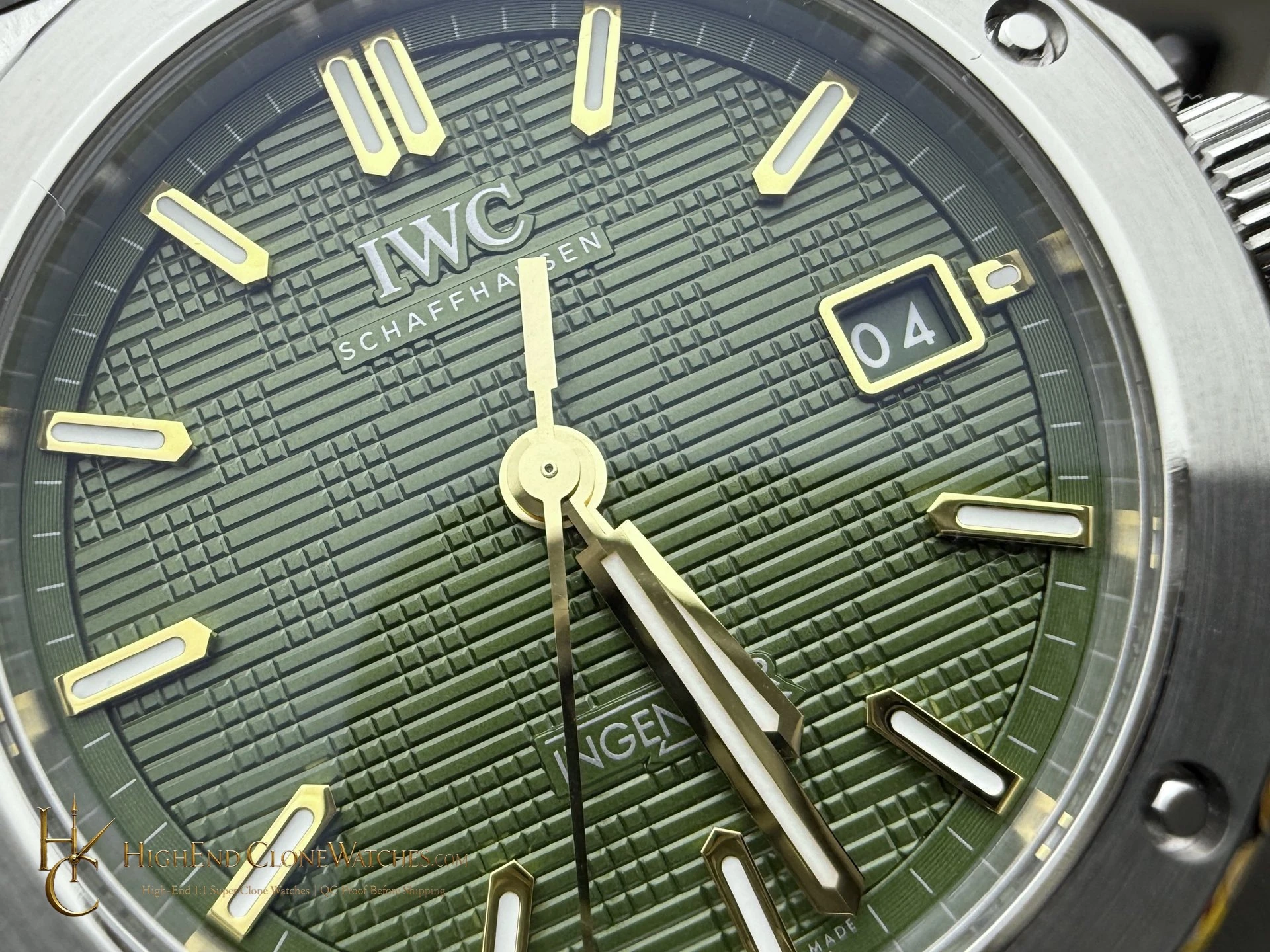 IWC IW328908 Ingenieur Automatic 40 Green Dial super clone watch bracelet or strap fit