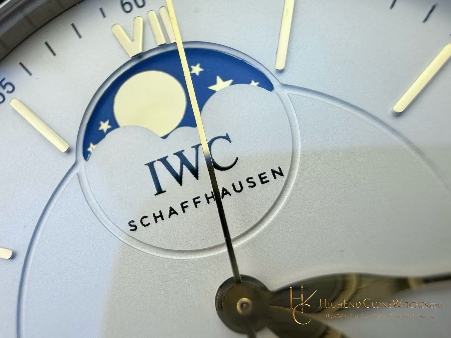 IWC IW459401 Portofino Automatic Moon Phase 40mm White Dial super clone watch side case profile