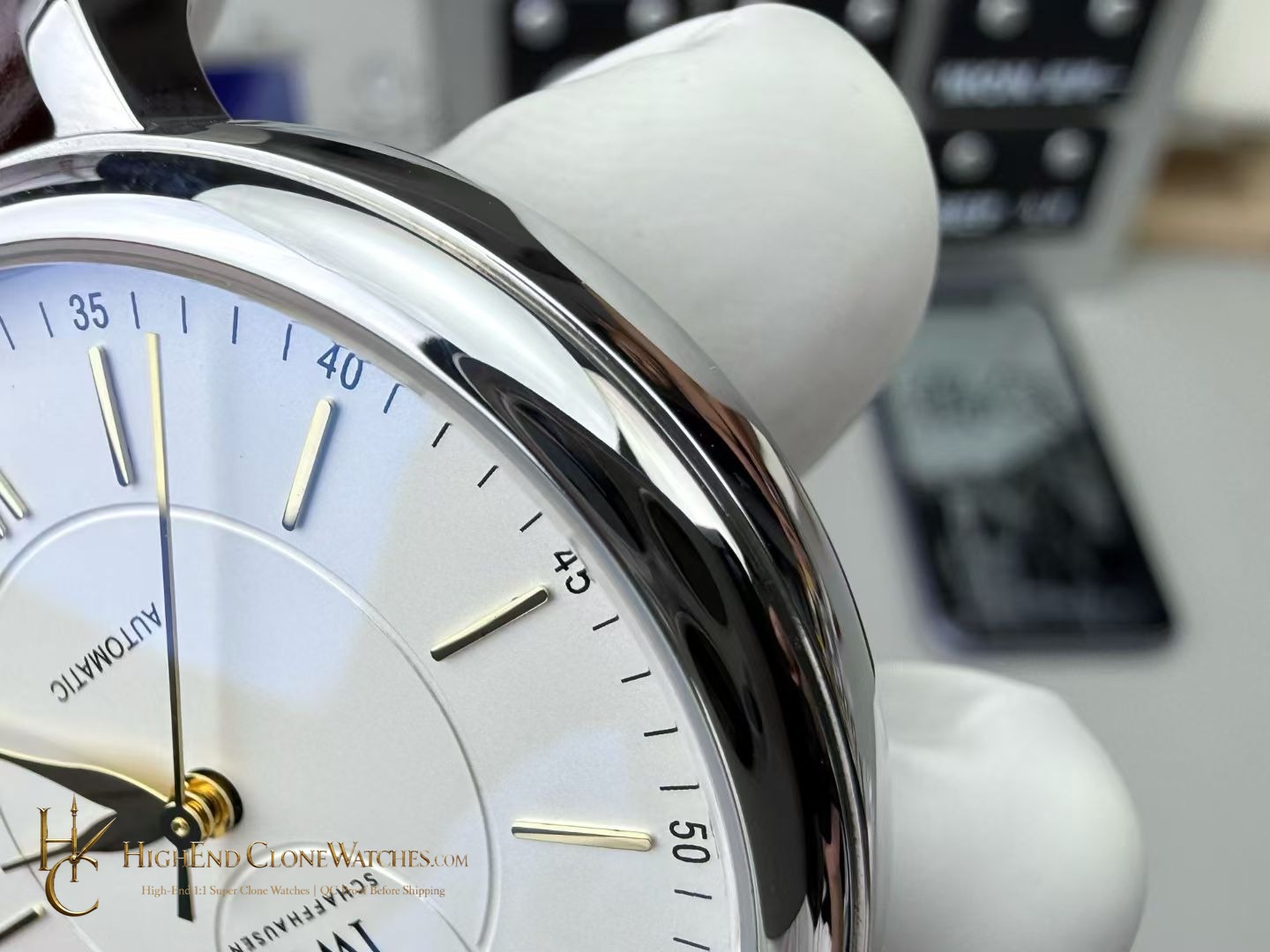 IWC IW459401 Portofino Automatic Moon Phase 40mm White Dial super clone watch caseback detail