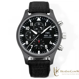 IWC Pilot Chronograph Top Gun 41mm IW389101 super clone watch front view