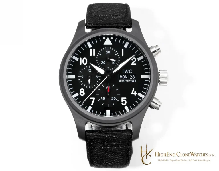 IWC Pilot Chronograph Top Gun 41mm IW389101 super clone watch front view