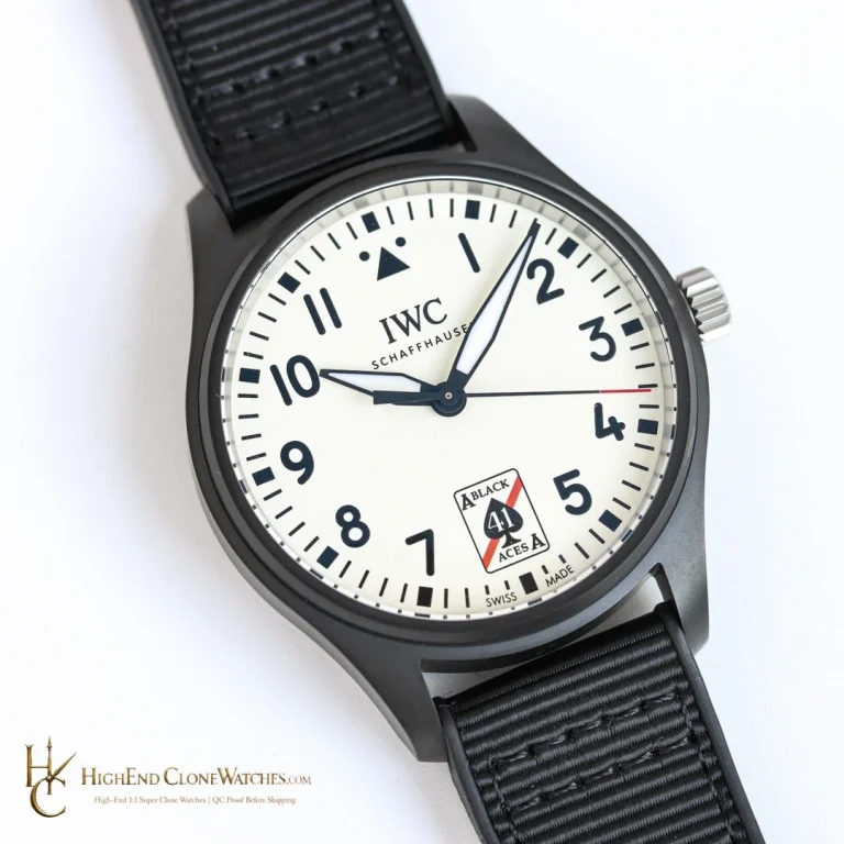 IWC Pilots Watch Automatic 41mm Black Aces IW326905 super clone watch front view