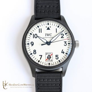 IWC Pilots Watch Automatic 41mm Black Aces IW326905 super clone watch dial detail