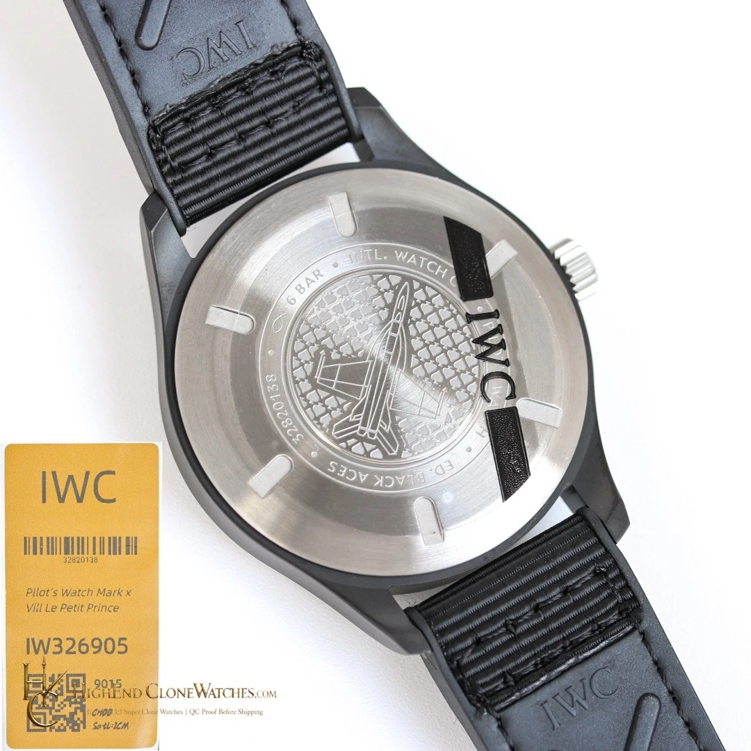IWC Pilots Watch Automatic 41mm Black Aces IW326905 super clone watch wrist shot