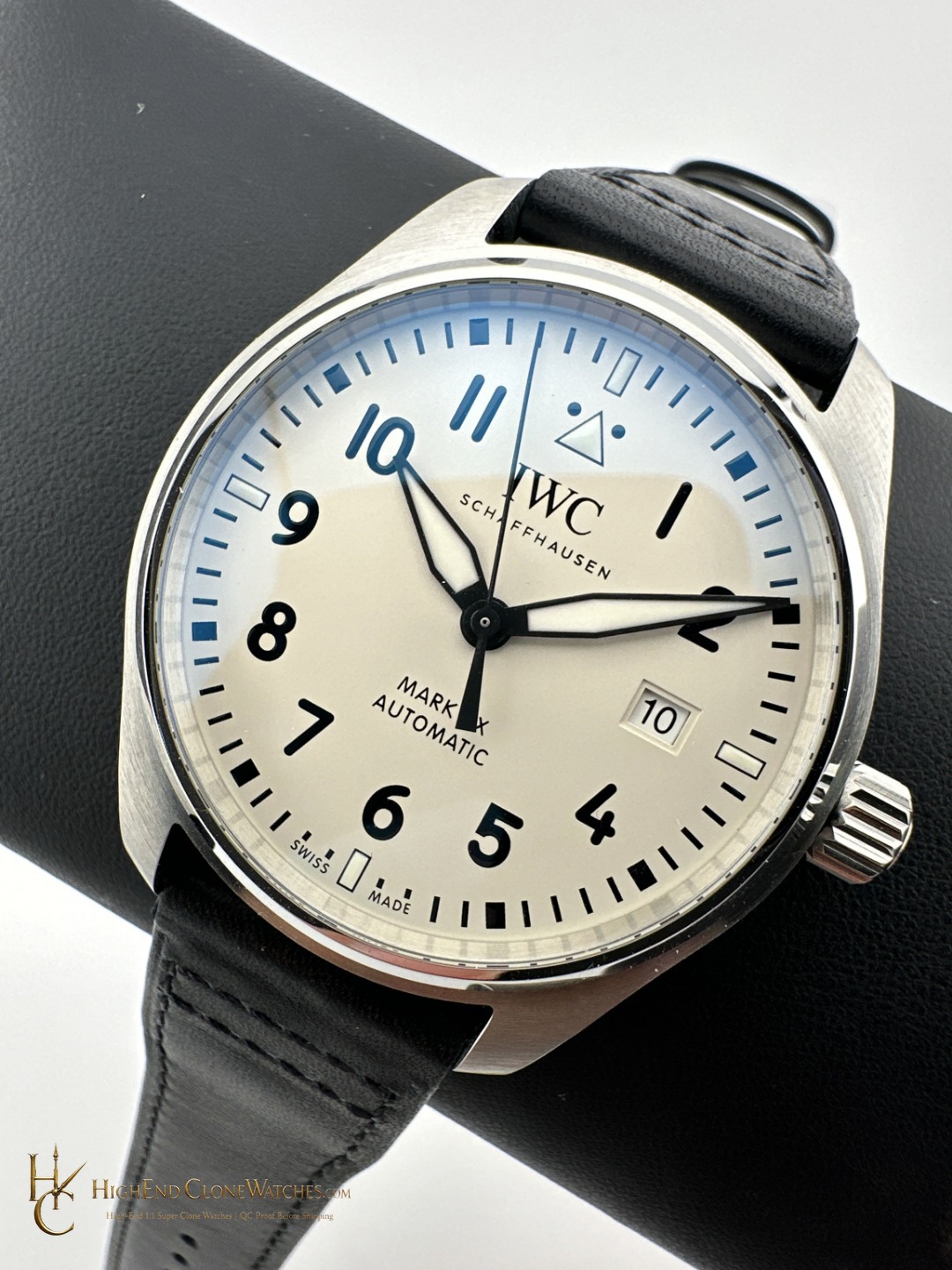 IWC Pilots Watch Mark XX 40mm IW328207 super clone watch bezel detail