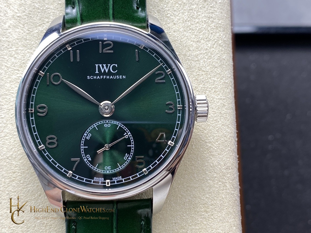 IWC Portugieser Automatic Green dial 40mm IW358310 super clone watch front view