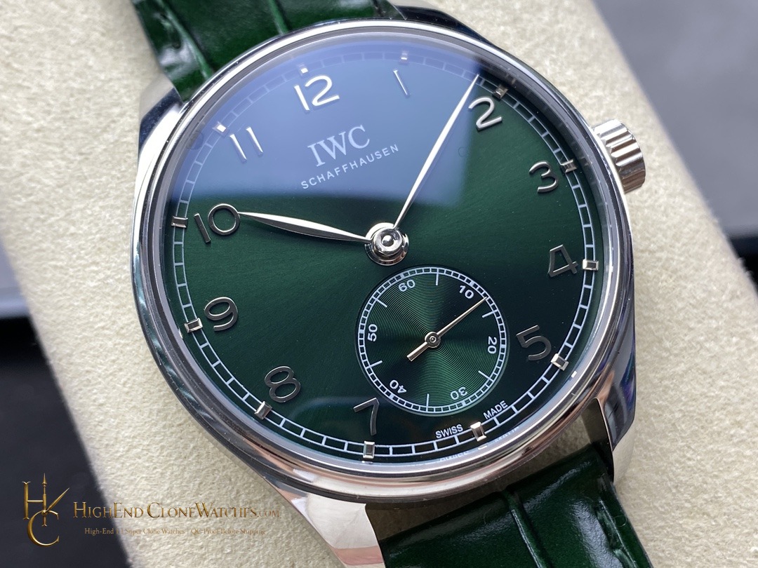 IWC Portugieser Automatic Green dial 40mm IW358310 super clone watch dial detail