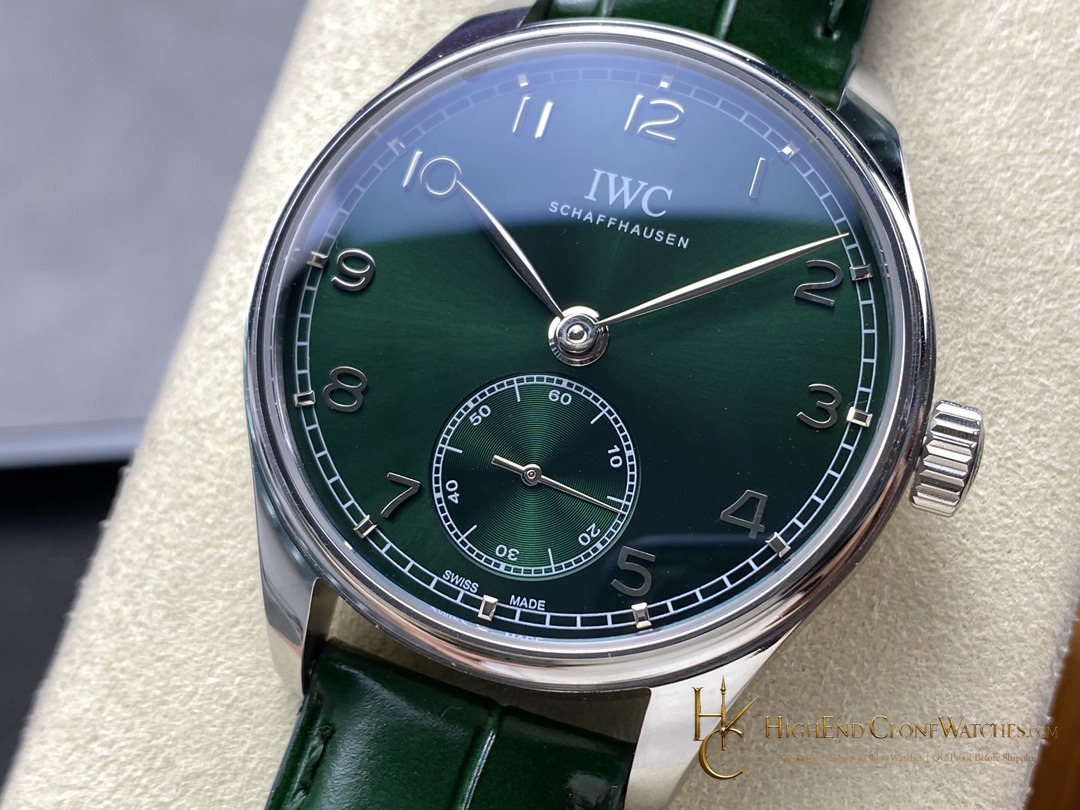 IWC Portugieser Automatic Green dial 40mm IW358310 super clone watch bezel detail