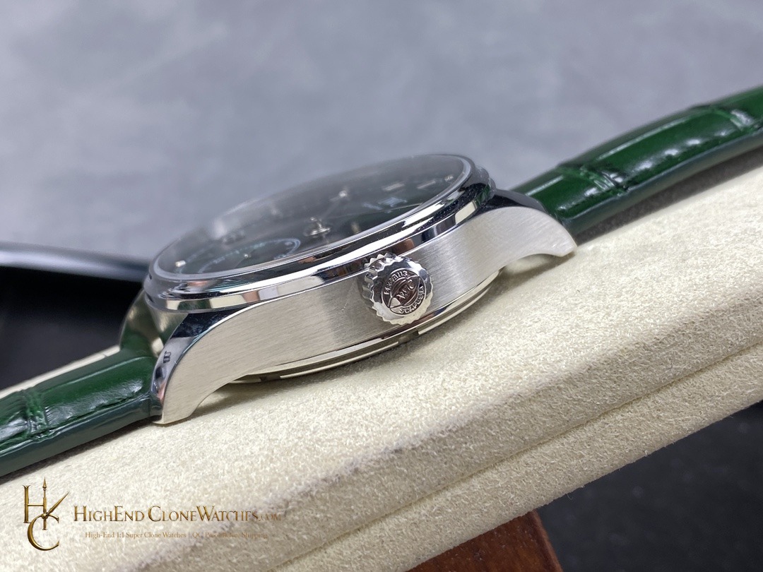IWC Portugieser Automatic Green dial 40mm IW358310 super clone watch clasp detail