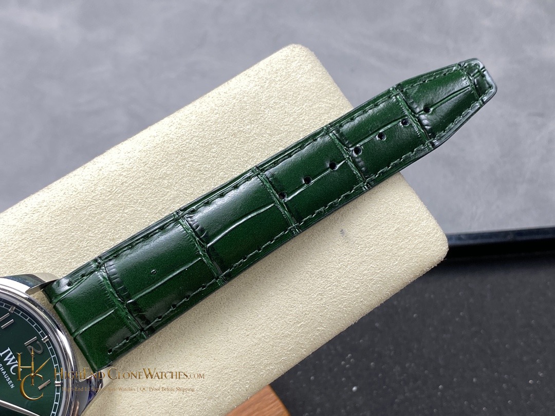 IWC Portugieser Automatic Green dial 40mm IW358310 super clone watch angled view