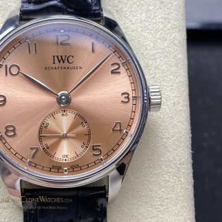 IWC Portugieser Automatic Pink dial 40mm IW358313 super clone watch front view