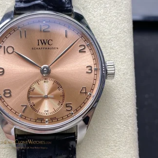 IWC Portugieser Automatic Pink dial 40mm IW358313 super clone watch front view