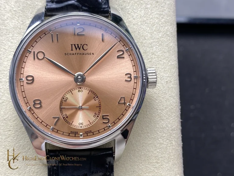 IWC Portugieser Automatic Pink dial 40mm IW358313 super clone watch front view