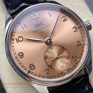 IWC Portugieser Automatic Pink dial 40mm IW358313 super clone watch dial detail