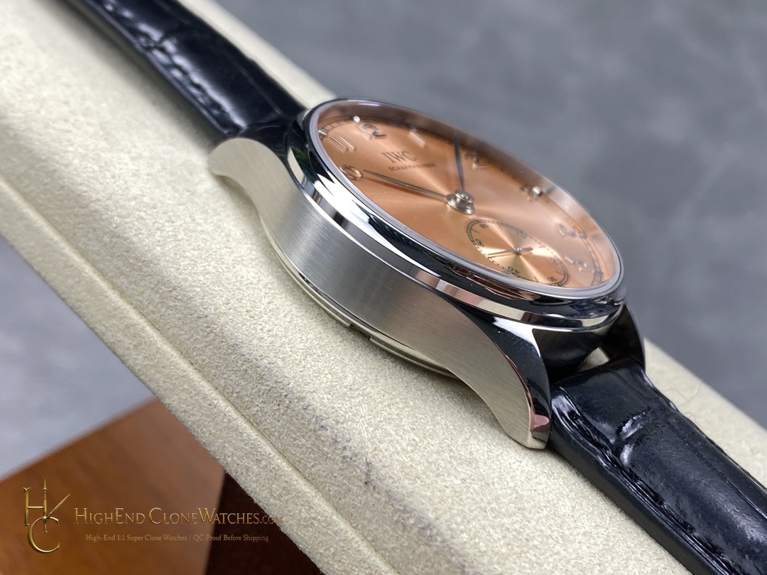 IWC Portugieser Automatic Pink dial 40mm IW358313 super clone watch bracelet or strap fit