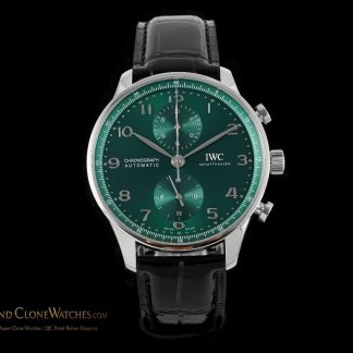 IWC Portugieser Chronograph Green Dial 41mm IW371615 super clone watch front view