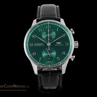 IWC Portugieser Chronograph Green Dial 41mm IW371615 super clone watch front view