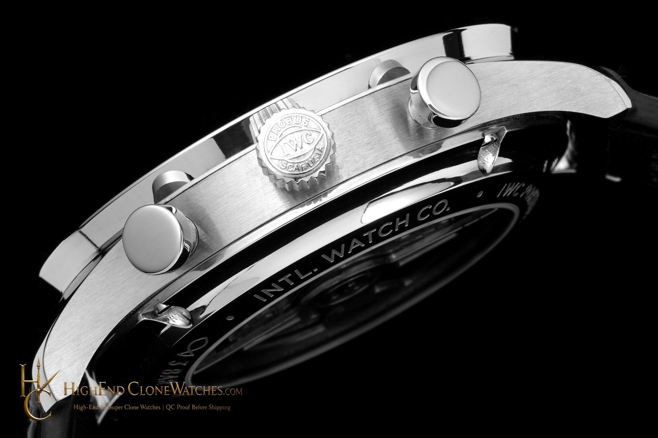 IWC Portugieser Chronograph Green Dial 41mm IW371615 super clone watch caseback detail