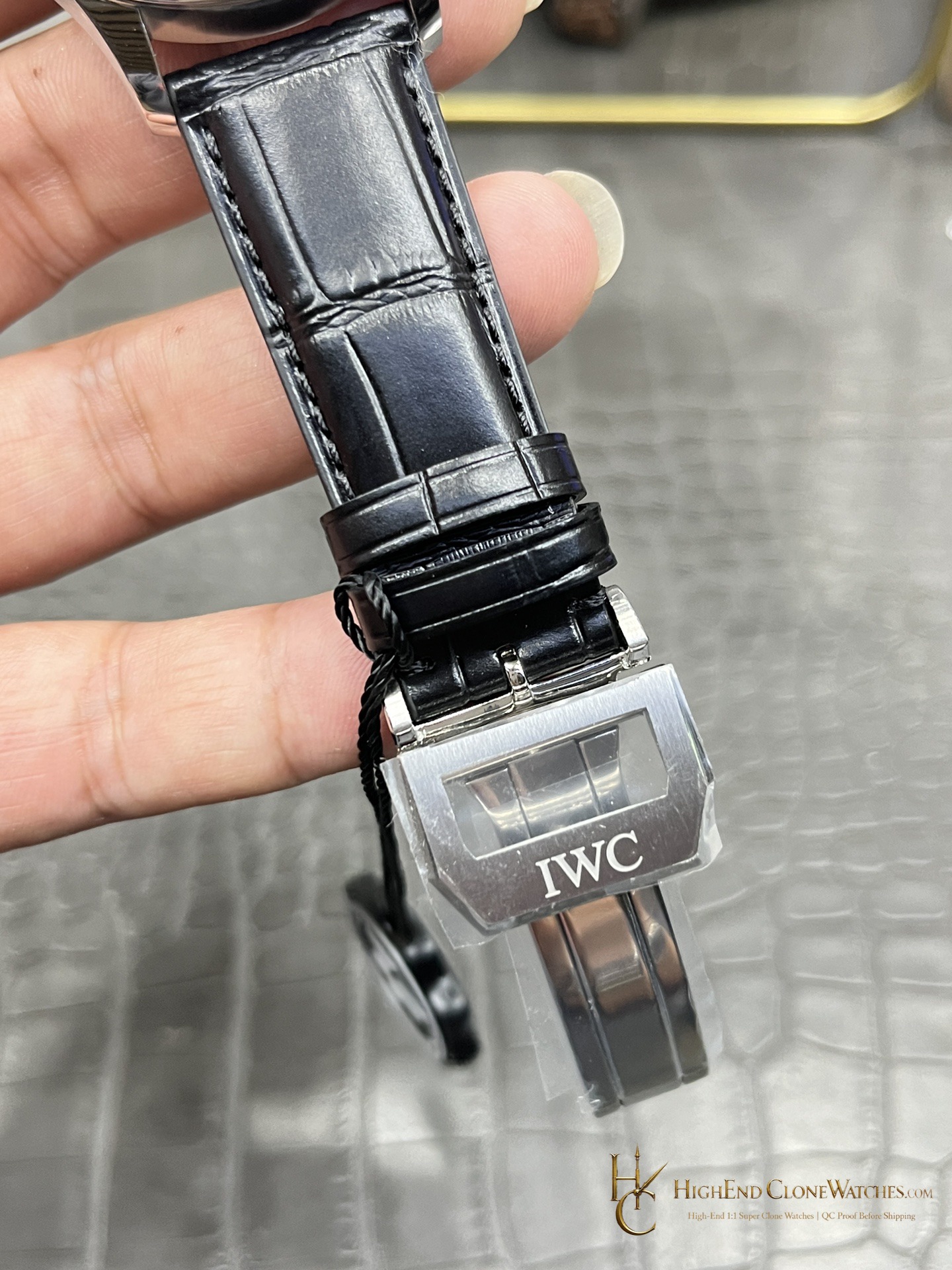 IWC Portugieser Chronograph Silver Dial 41mm IW371445 super clone watch wrist shot