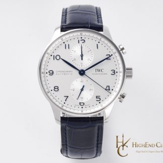 IWC Portugieser Chronograph Silver Dial 41mm IW371605 super clone watch front view