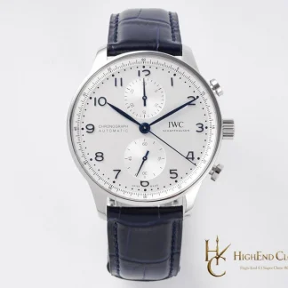 IWC Portugieser Chronograph Silver Dial 41mm IW371605 super clone watch front view