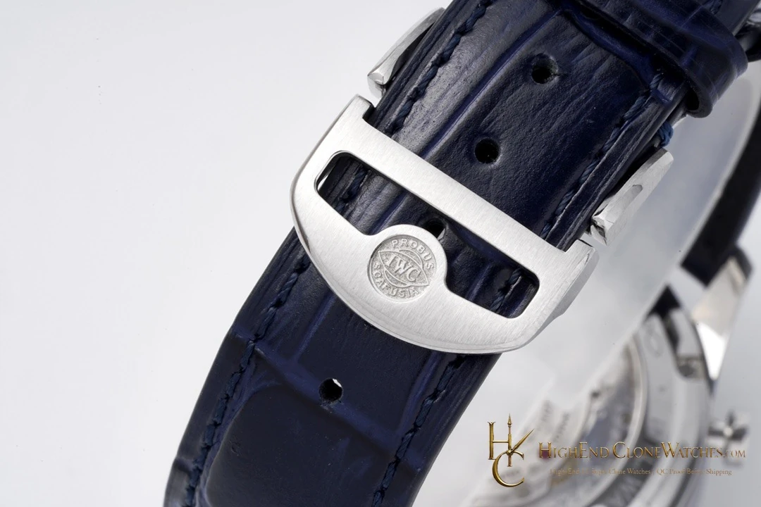 IWC Portugieser Chronograph Silver Dial 41mm IW371605 super clone watch caseback detail