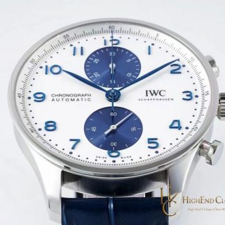 IWC Portugieser Chronograph White Dial 41mm IW371620 super clone watch dial detail