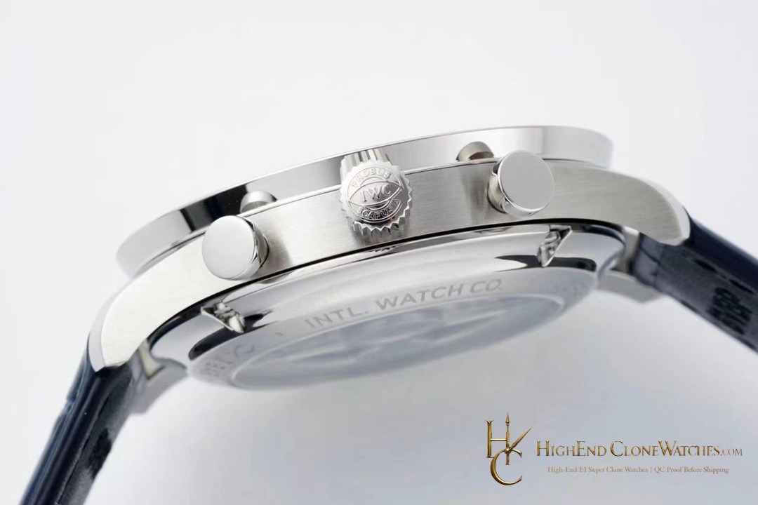 IWC Portugieser Chronograph White Dial 41mm IW371620 super clone watch caseback detail