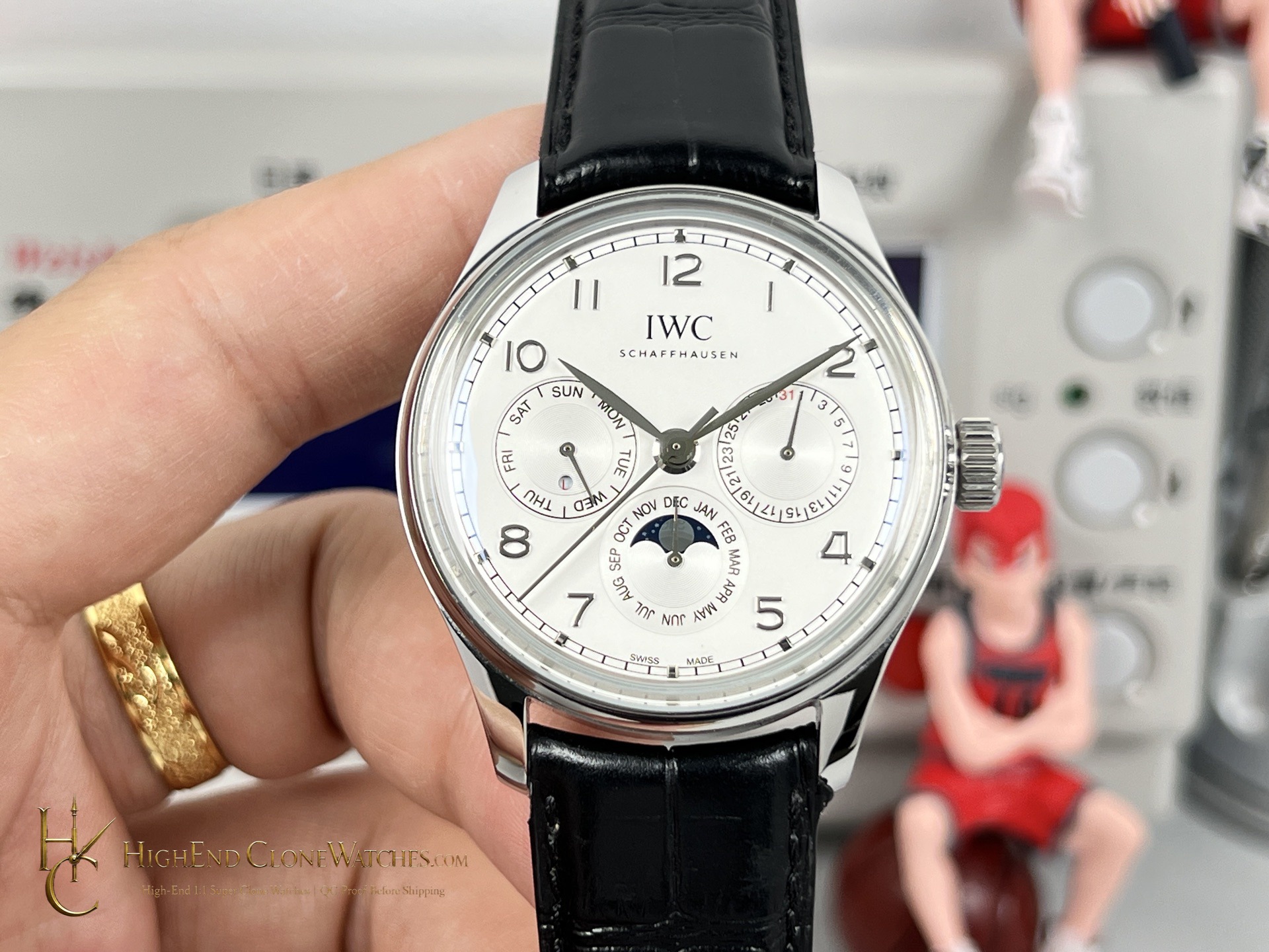 IWC Portugieser Perpetual Calendar 42mm IW344203 super clone watch front view