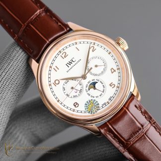 IWC Portugieser Rose Gold Perpetual Calendar 42mm IW344202 super clone watch front view