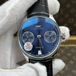 IWC Portuguese Automatic Blue Dial 42.3mm IW500710 super clone watch front view