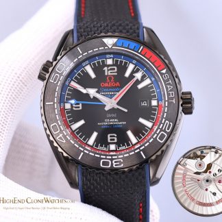 Omega Seamaster Planet Ocean 600M ETNZ Deep Black 215.92.46.22.01.004 45.5mm product view super clone watch