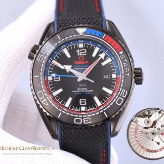 Omega Seamaster Planet Ocean 600M ETNZ Deep Black 215.92.46.22.01.004 45.5mm product view super clone watch