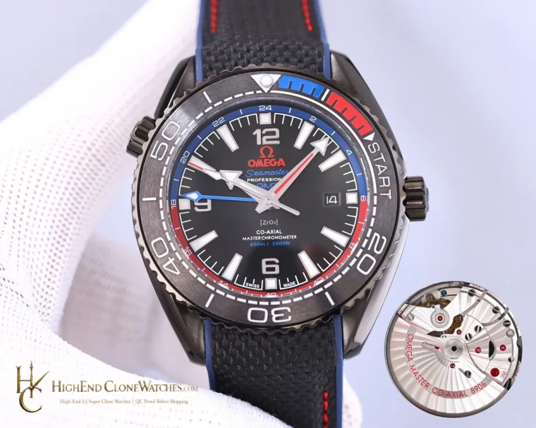 Omega Seamaster Planet Ocean 600M ETNZ Deep Black 215.92.46.22.01.004 45.5mm product view super clone watch