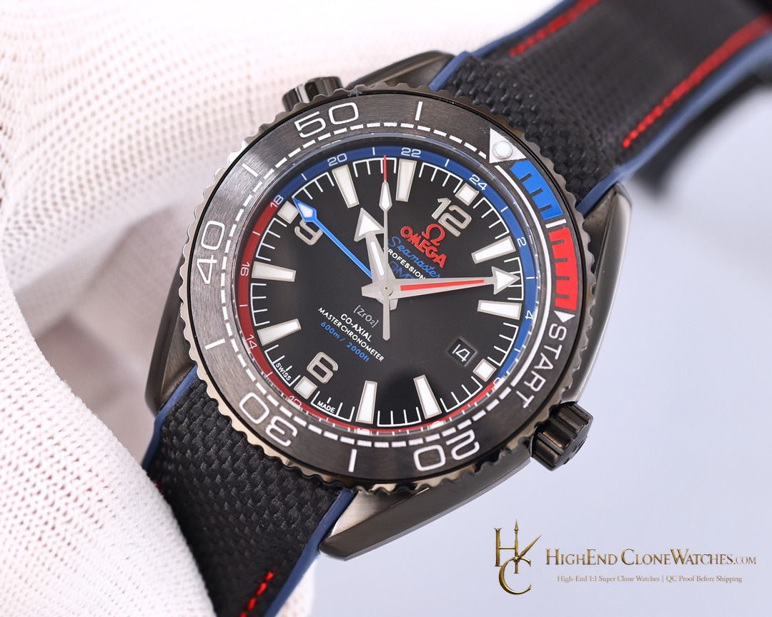 Omega Seamaster Planet Ocean 600M ETNZ Deep Black 215.92.46.22.01.004 45.5mm product view super clone watch
