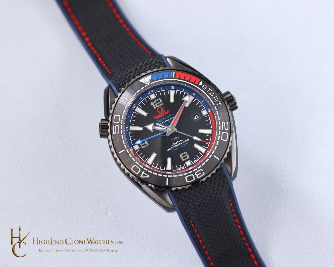 Omega Seamaster Planet Ocean 600M ETNZ Deep Black 215.92.46.22.01.004 45.5mm product view super clone watch