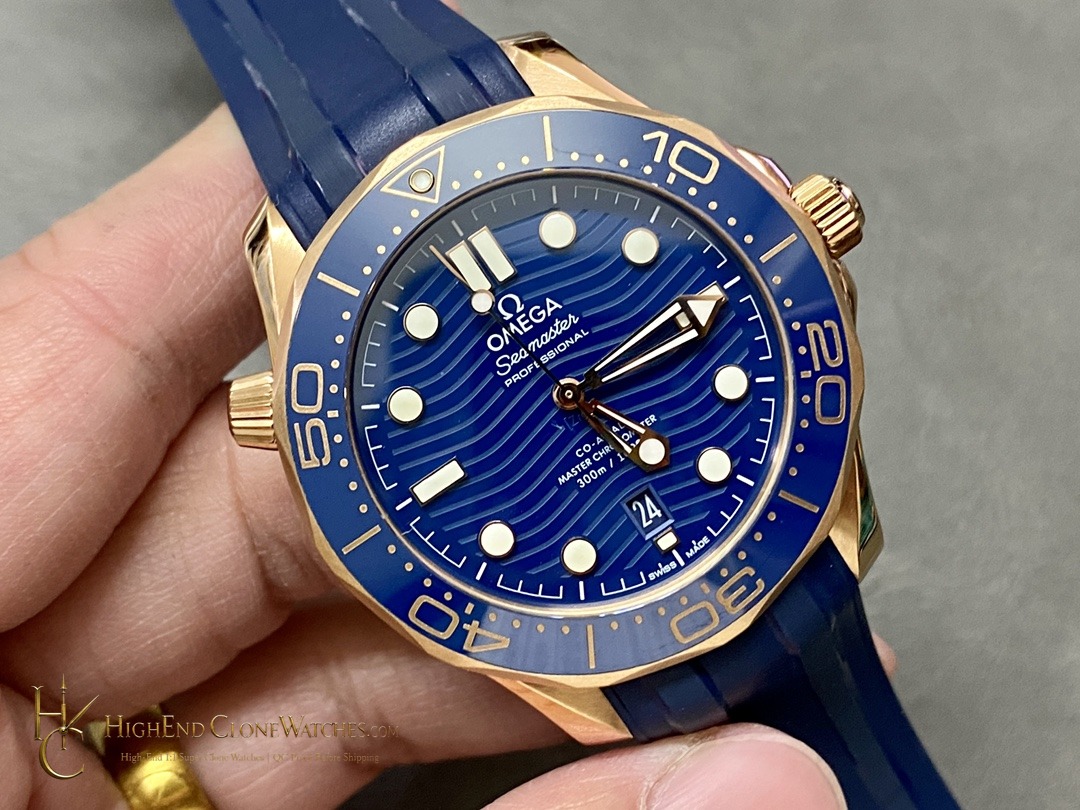 Omega Seamaster Diver 300M Rose Gold 210.62.42.20.03.001 42mm product view super clone watch