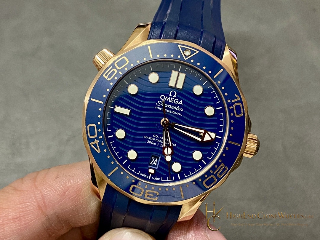 Omega Seamaster Diver 300M Rose Gold 210.62.42.20.03.001 42mm product view super clone watch