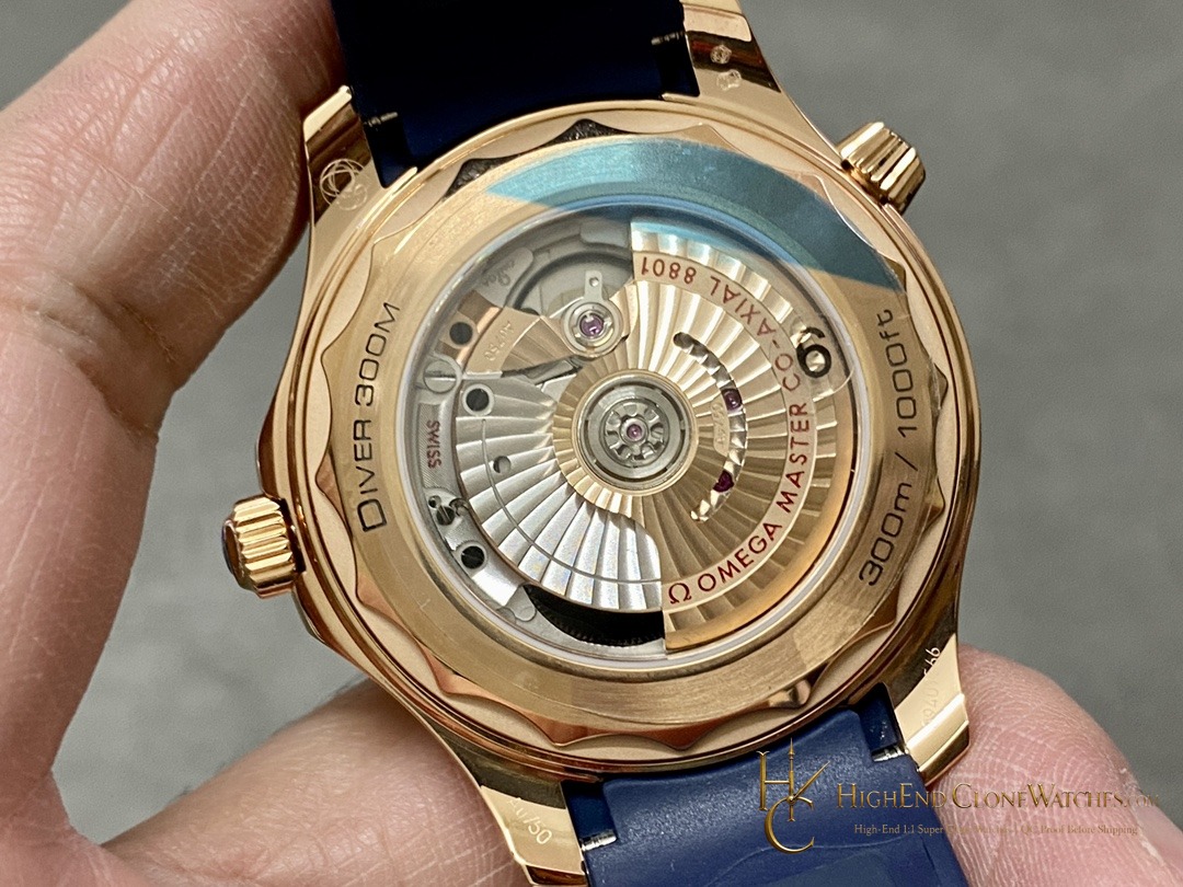 Omega Seamaster Diver 300M Rose Gold 210.62.42.20.03.001 42mm product view super clone watch