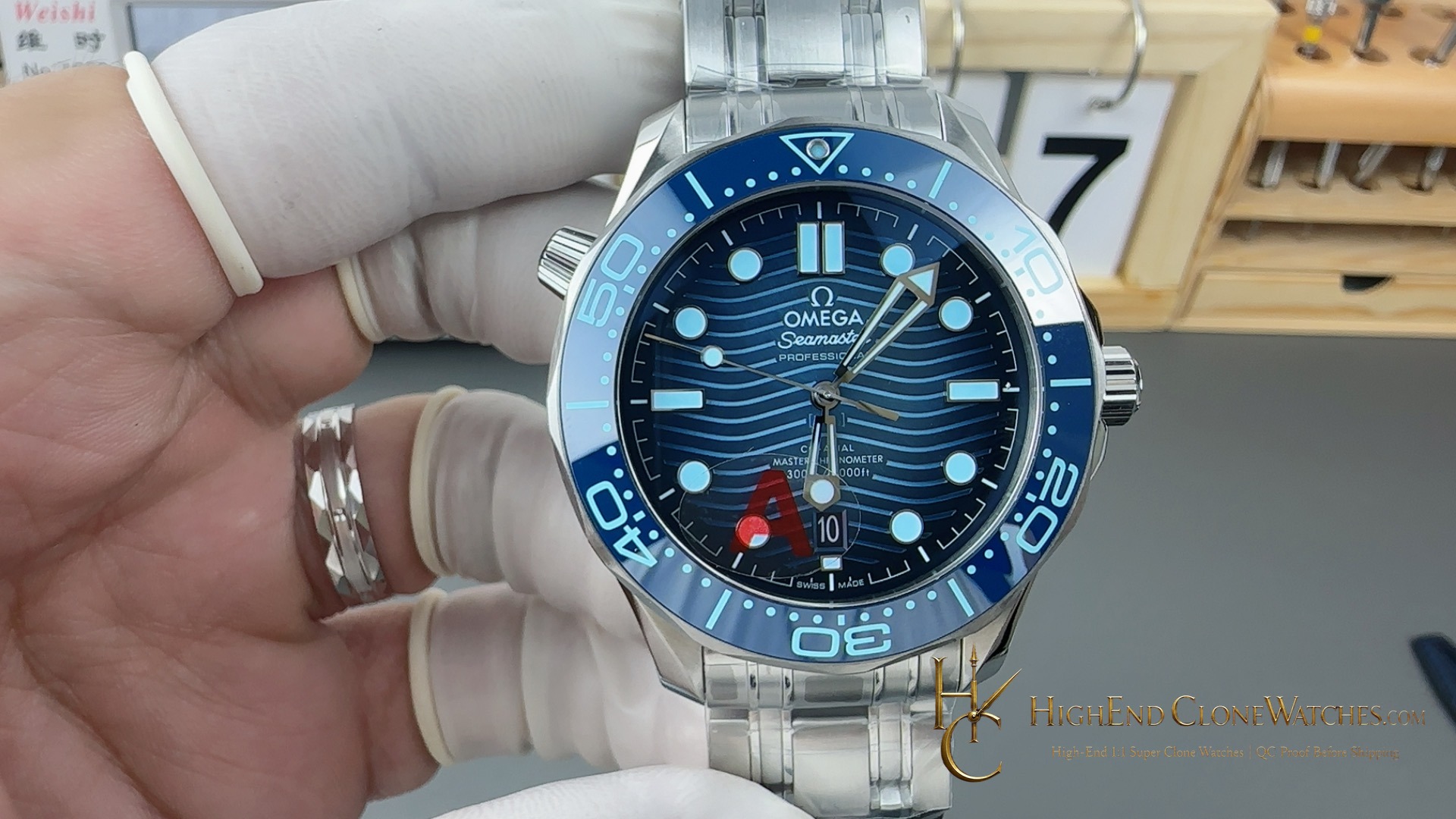 Omega Seamaster Diver 300M Summer Blue 210.30.42.20.03.003 42mm product view super clone watch