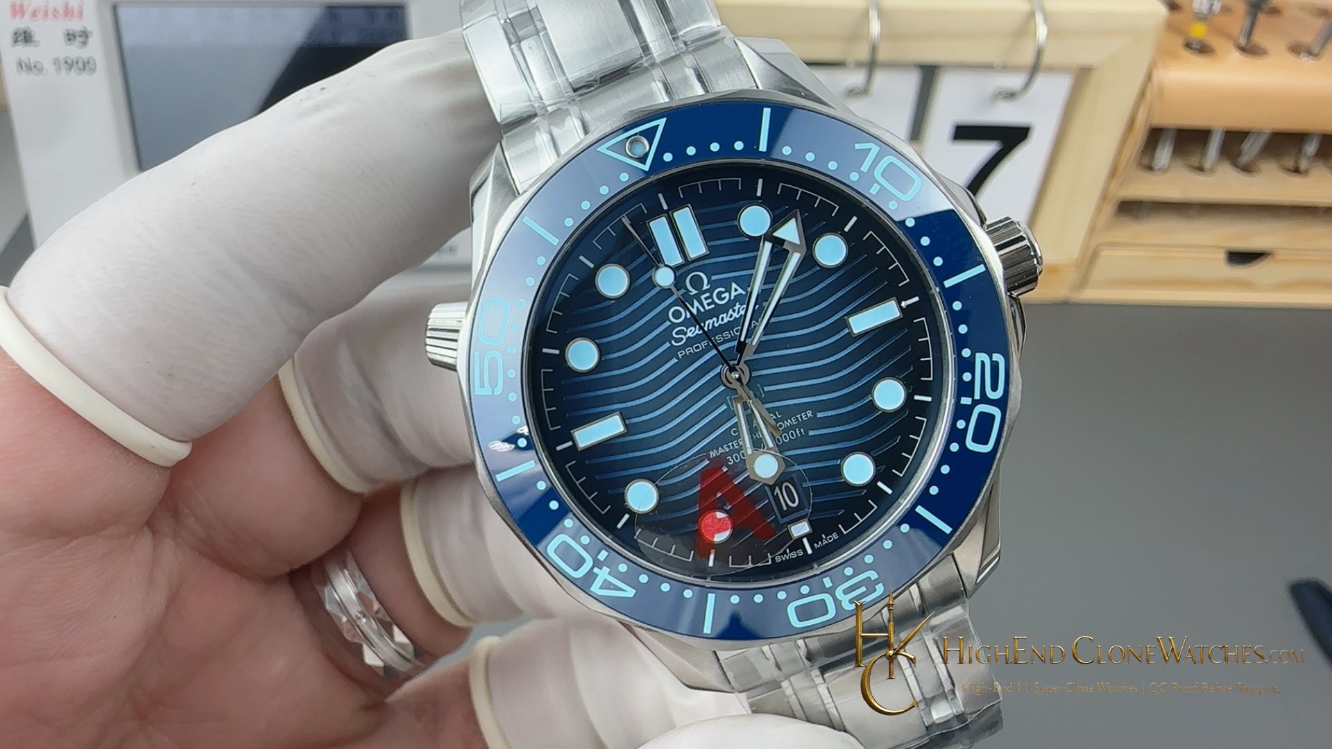 Omega Seamaster Diver 300M Summer Blue 210.30.42.20.03.003 42mm product view super clone watch