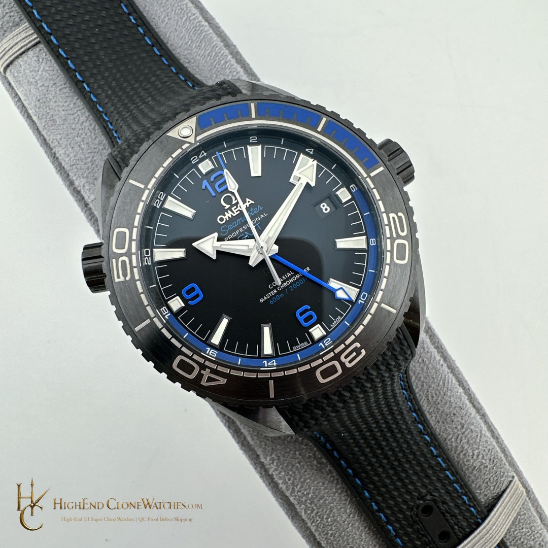 Omega Seamaster Planet Ocean 600m Deep Black 215.92.46.22.01.002 45.5mm product view super clone watch