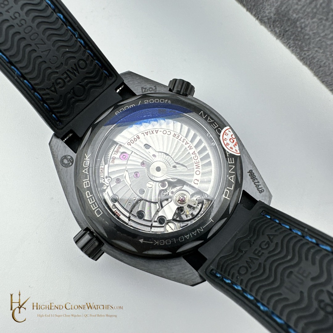 Omega Seamaster Planet Ocean 600m Deep Black 215.92.46.22.01.002 45.5mm product view super clone watch
