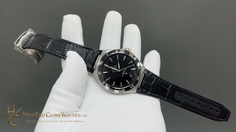 Omega Constellation steel on leather strap 131.33.41.21.01.001 41mm product view super clone watch