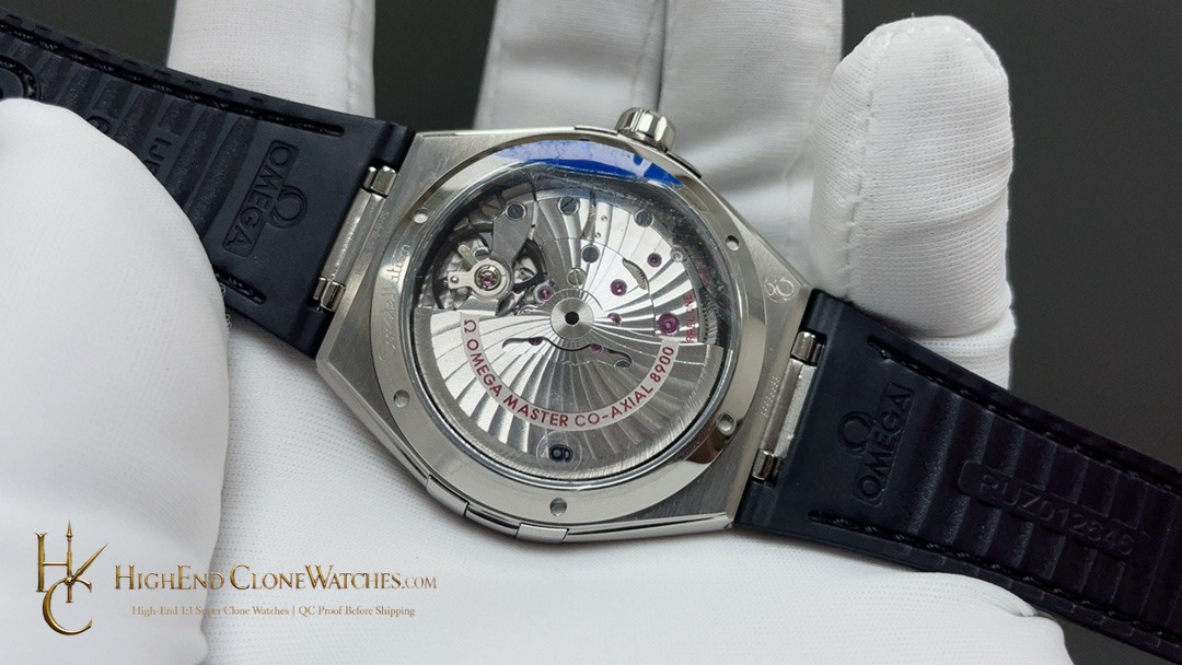 Omega Constellation steel on leather strap 131.33.41.21.01.001 41mm product view super clone watch