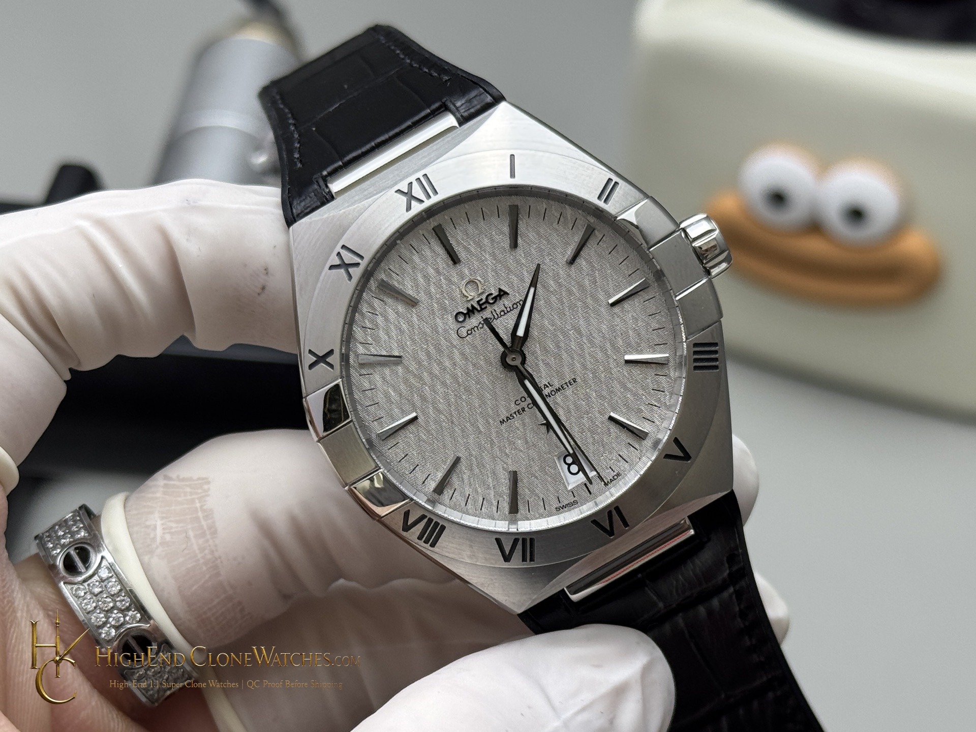 Omega Constellation Steel On Rubber Strap 131.12.41.21.06.001 41mm product view super clone watch