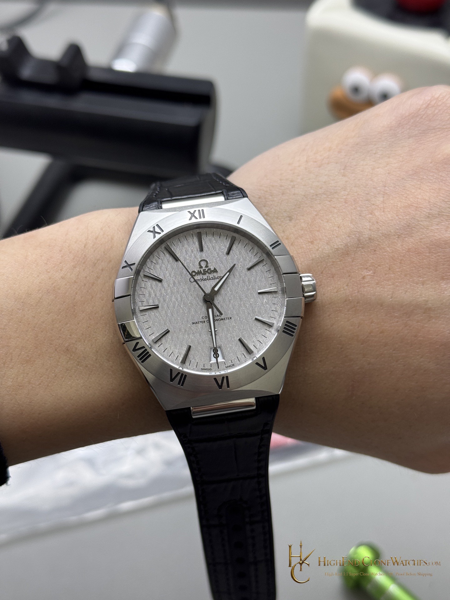 Omega Constellation Steel On Rubber Strap 131.12.41.21.06.001 41mm product view super clone watch
