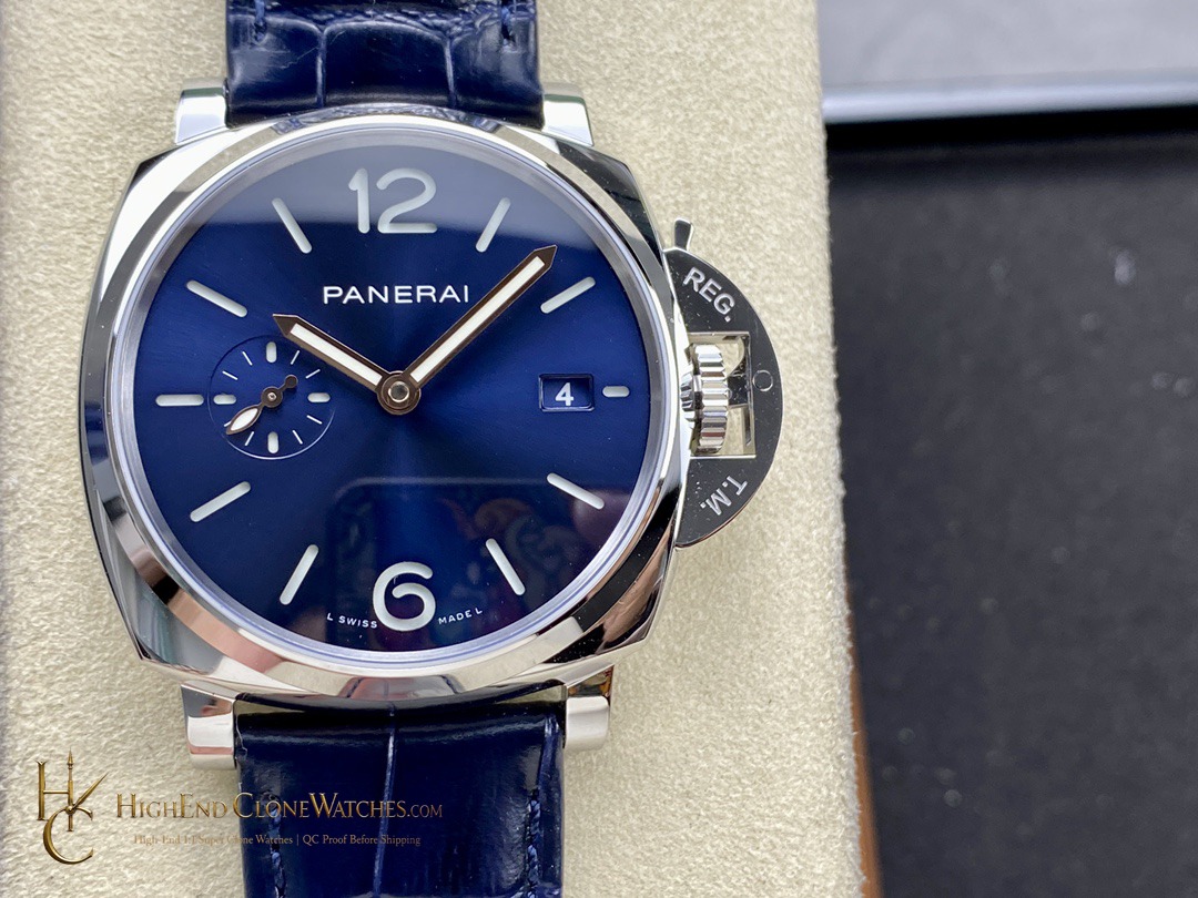 Panerai Blue Dial 42mm Luminor Due PAM1274 product view super clone watch